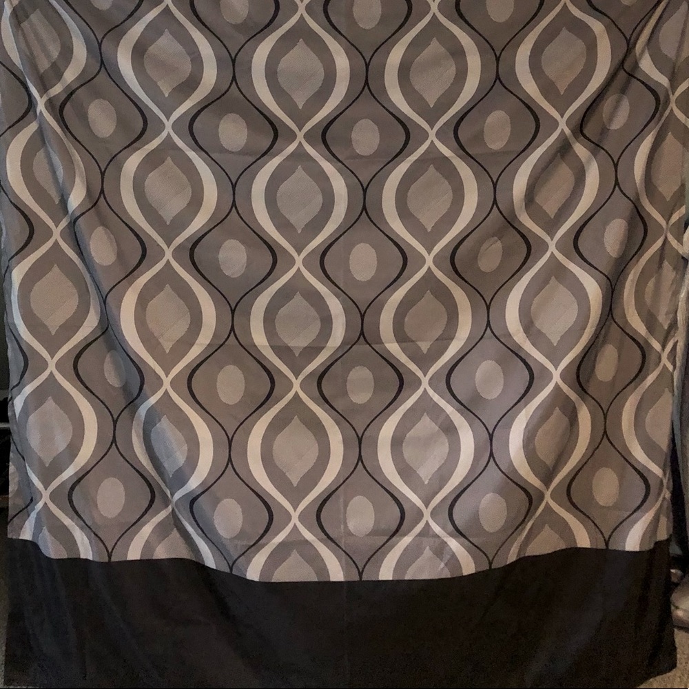 Shades of Gray and Black Shower Curtain